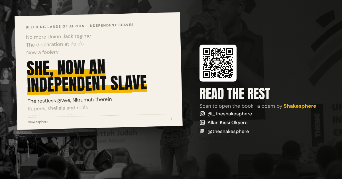 Share card: Shakesphere, Allan Kissi Okyere, spoken word artist and innovator